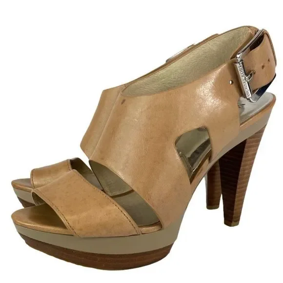 Michael Kors Carla platform sandal nude - 7.5 - Picture 3 of 16
